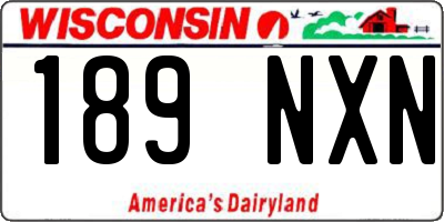 WI license plate 189NXN