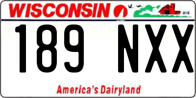WI license plate 189NXX