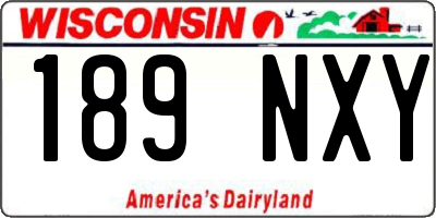 WI license plate 189NXY