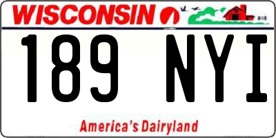 WI license plate 189NYI