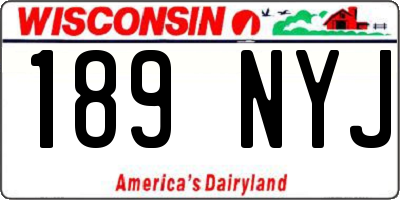 WI license plate 189NYJ