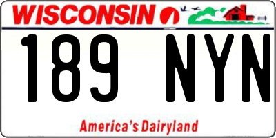 WI license plate 189NYN