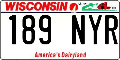 WI license plate 189NYR