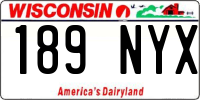 WI license plate 189NYX