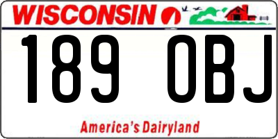 WI license plate 189OBJ