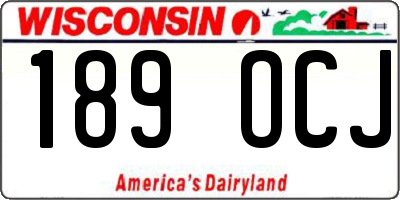 WI license plate 189OCJ