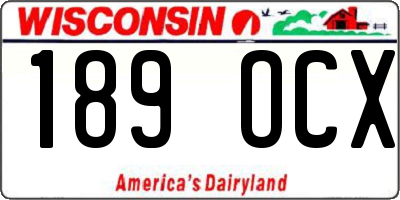 WI license plate 189OCX