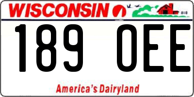 WI license plate 189OEE