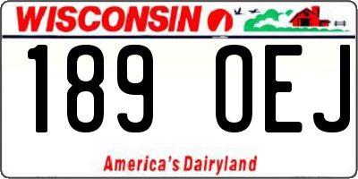 WI license plate 189OEJ