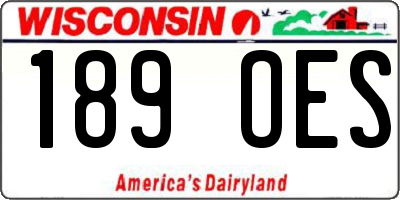 WI license plate 189OES