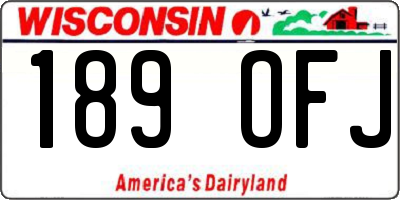 WI license plate 189OFJ
