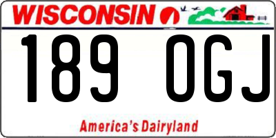 WI license plate 189OGJ