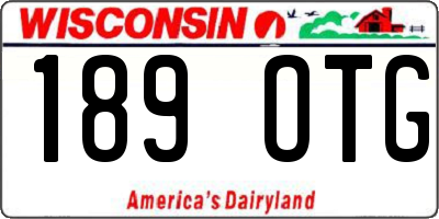 WI license plate 189OTG