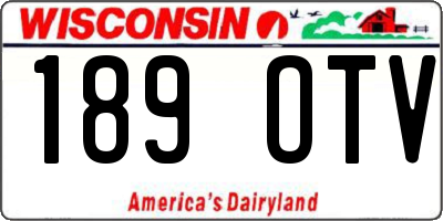 WI license plate 189OTV