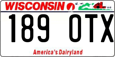 WI license plate 189OTX