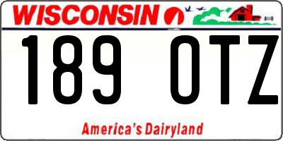 WI license plate 189OTZ