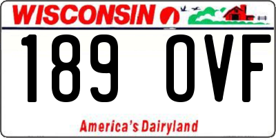 WI license plate 189OVF