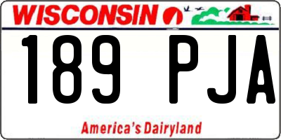 WI license plate 189PJA