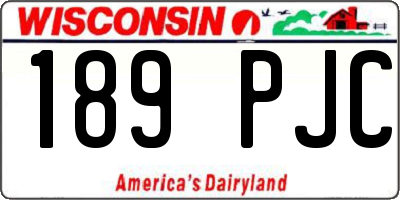 WI license plate 189PJC