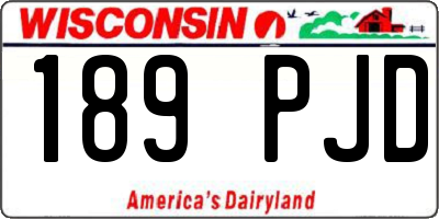 WI license plate 189PJD