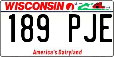 WI license plate 189PJE