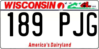 WI license plate 189PJG