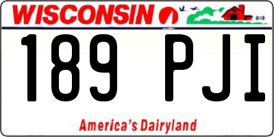 WI license plate 189PJI