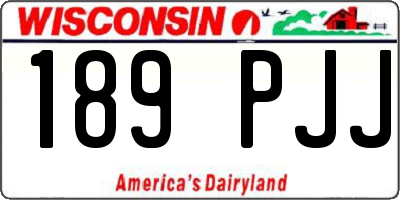 WI license plate 189PJJ