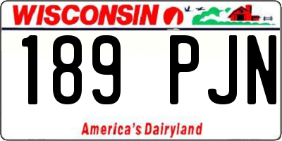 WI license plate 189PJN