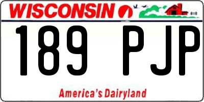 WI license plate 189PJP