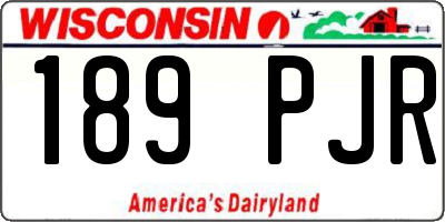 WI license plate 189PJR