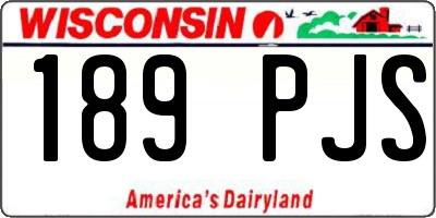 WI license plate 189PJS