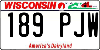 WI license plate 189PJW