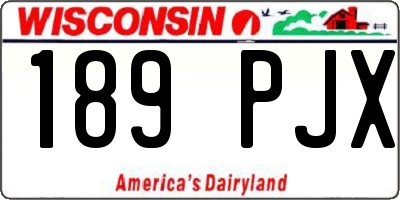WI license plate 189PJX