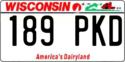 WI license plate 189PKD