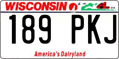 WI license plate 189PKJ