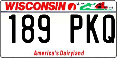 WI license plate 189PKQ
