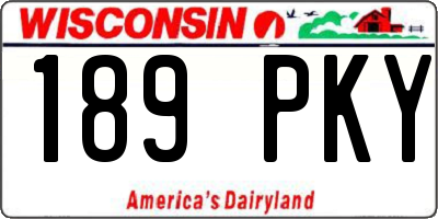 WI license plate 189PKY