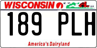 WI license plate 189PLH