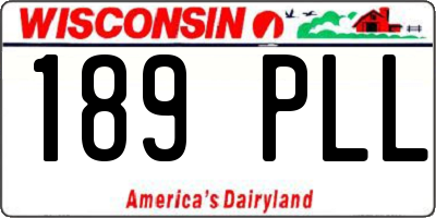 WI license plate 189PLL