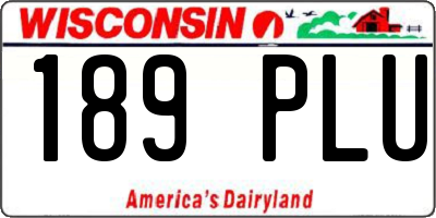 WI license plate 189PLU