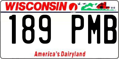 WI license plate 189PMB
