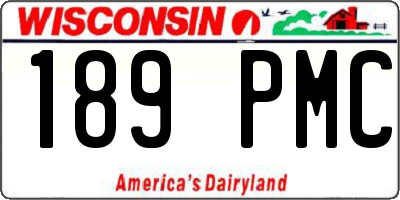 WI license plate 189PMC