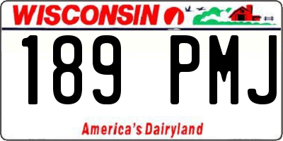 WI license plate 189PMJ