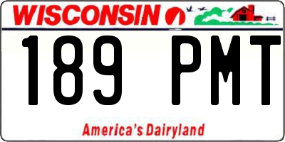WI license plate 189PMT