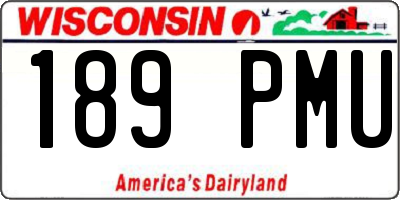 WI license plate 189PMU