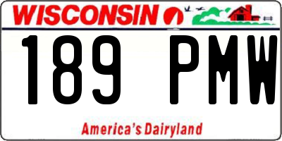 WI license plate 189PMW