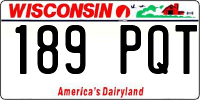 WI license plate 189PQT