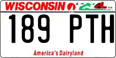 WI license plate 189PTH