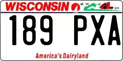 WI license plate 189PXA